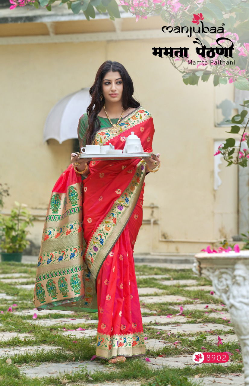 Manjubaa Mamta Paithani New Designer Festive Wear Banarasi Silk Saree Collection